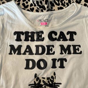 Children’s place outfit—the cat made me do it—never worn